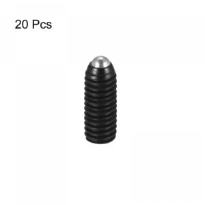 uxcell Ball Point Set Screws, 20pcs M4 x 12mm High Carbon Steel Metric Spring Hex Socket Grub Screw