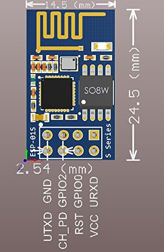 Wishiot 2pcs Esp8266 Esp-01 USB Adapter Programmer + 5pcs ESP8266 ESP-01S WiFi Module 4MB Wireless Serial Transceiver