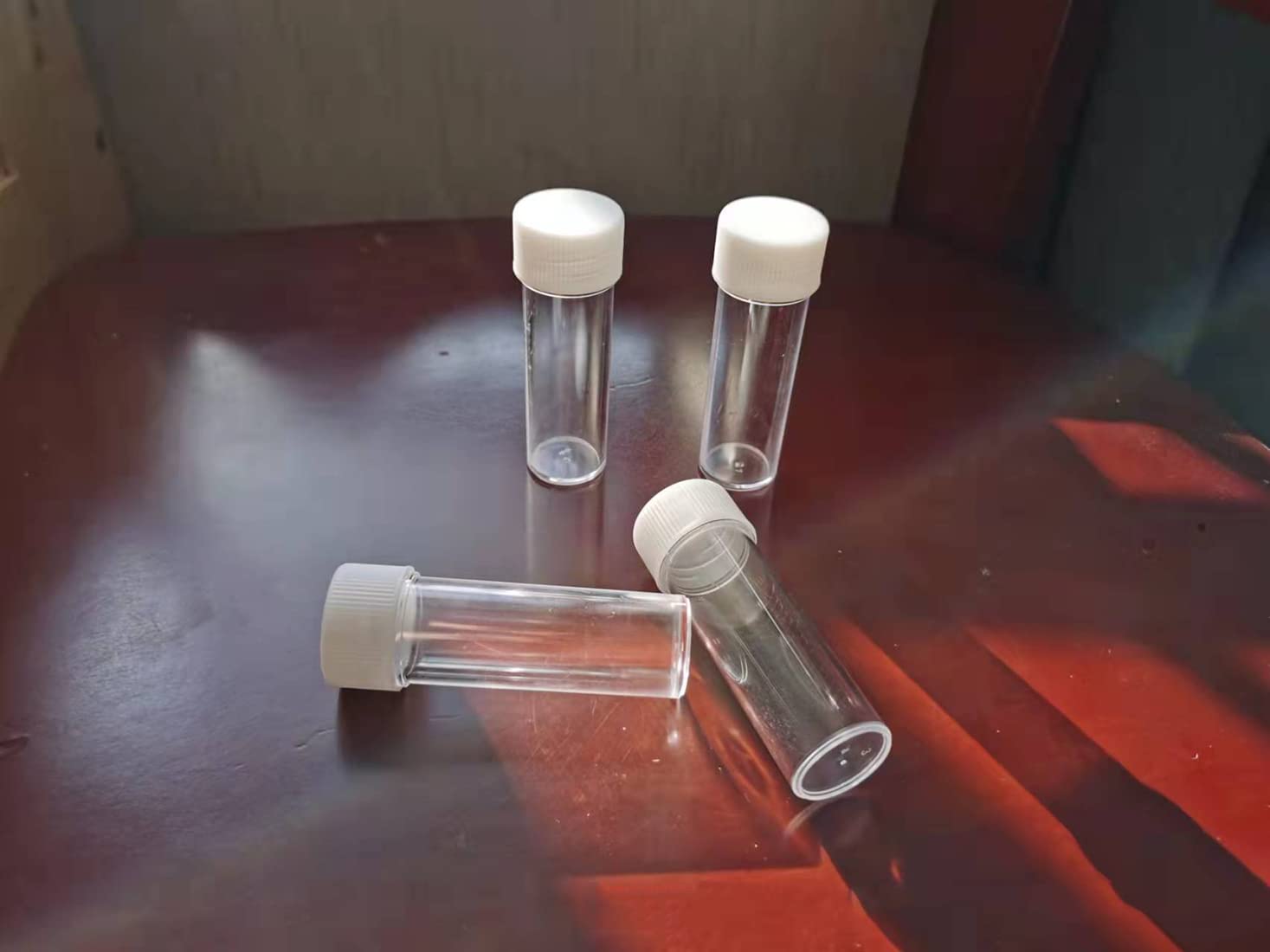 12 PCS 25ml/0.8oz Plastic Sample Bottles Test Tubes Storage Vials Sample Container with Screw Cap