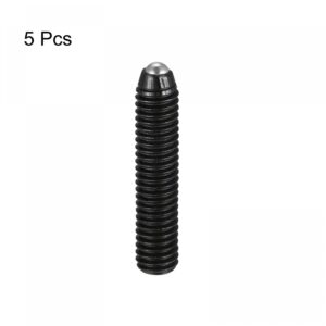 uxcell Ball Point Set Screws, 5pcs M6 x 30mm High Carbon Steel Metric Spring Hex Socket Grub Screw