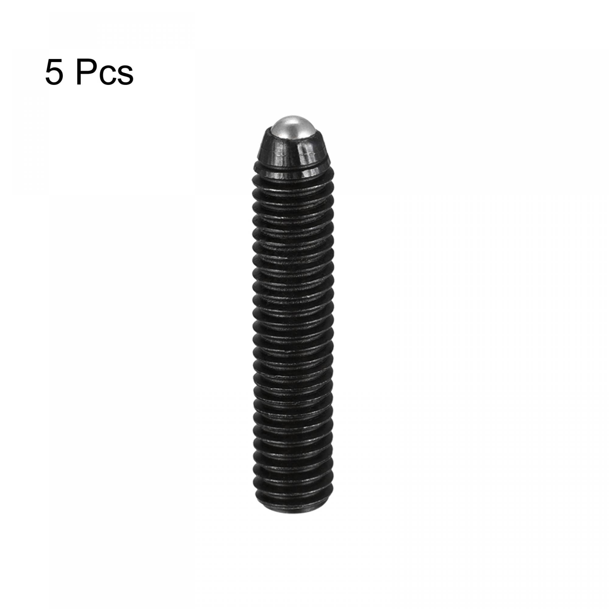 uxcell Ball Point Set Screws, 5pcs M6 x 30mm High Carbon Steel Metric Spring Hex Socket Grub Screw