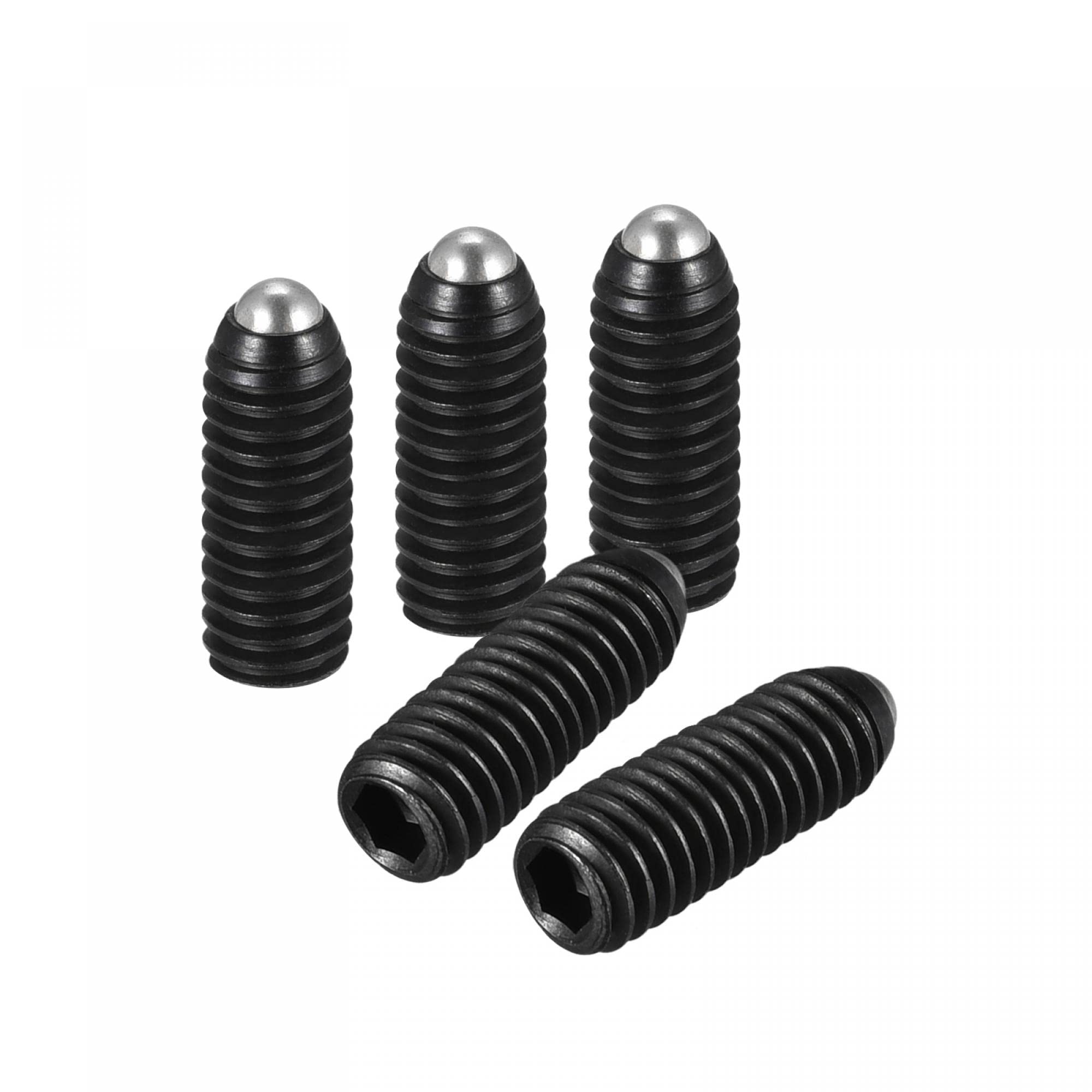 uxcell Ball Point Set Screws, 20pcs M4 x 12mm High Carbon Steel Metric Spring Hex Socket Grub Screw