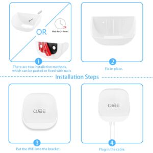 OkeMeeo Wall Mount for eero 6+, Adhesive Mount for eero 6+ Dual-Band mesh Wi-Fi 6 Without Drilling (Strongly Adhesive, 1 Pack)