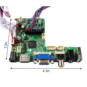 FanyiTek HD-MI VGA USB AV LVDS Control Board VS-M53V2.0 for 15.6" 17.3" 1920x1080 N156HGE-L11 N173HGE-L21 LP173WF1 B173HW01 40pin WLED LCD Screen