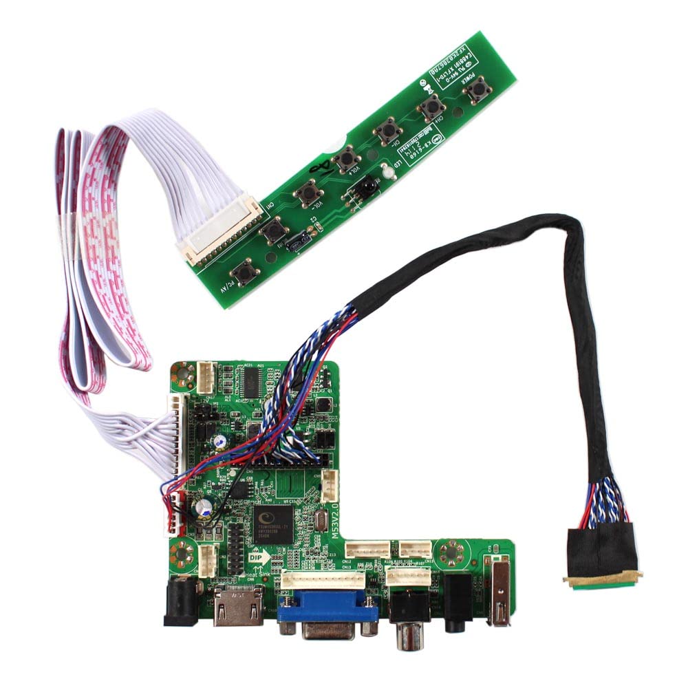 FanyiTek HD-MI VGA USB AV LVDS Control Board VS-M53V2.0 for 15.6" 17.3" 1920x1080 N156HGE-L11 N173HGE-L21 LP173WF1 B173HW01 40pin WLED LCD Screen