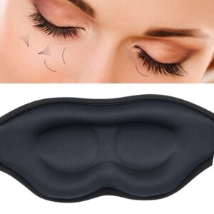 inenk eye mask for lash extensions,3d contoured 25mm deep pockets design lash protect sleep mask, soft memory foam, adjustable headband strap for lashes aftercare