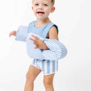 Sisterly Market Swim Shorts - Stripes (age, 3_years, 4_years, Light Blue Stripe)