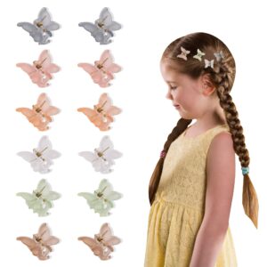 mini butterfly hair accessories - tiny claw clips for girls and women, 90s cute hair clips for toddlers