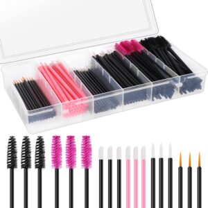 270 pcs disposable makeup applicators tools kit, makeup artist must haves 70 disposable eyeliner brushes 100 mascara wands 100 lipstick applicators for christmas gifts mother's day gifts