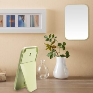 Nutair 2Pcs Desktop Makeup Mirror, 8-Inch Portable Princess Mirror,Table Desk Wall Hanging Dual-Purpose Square Mirror White