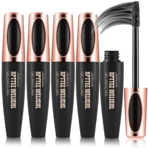 4 pack 4d silk fiber lash mascara extension voluminous fiber mascara waterproof & smudge-proof mascara long-lasting no flaking natural no clumping,all day exquisitely full