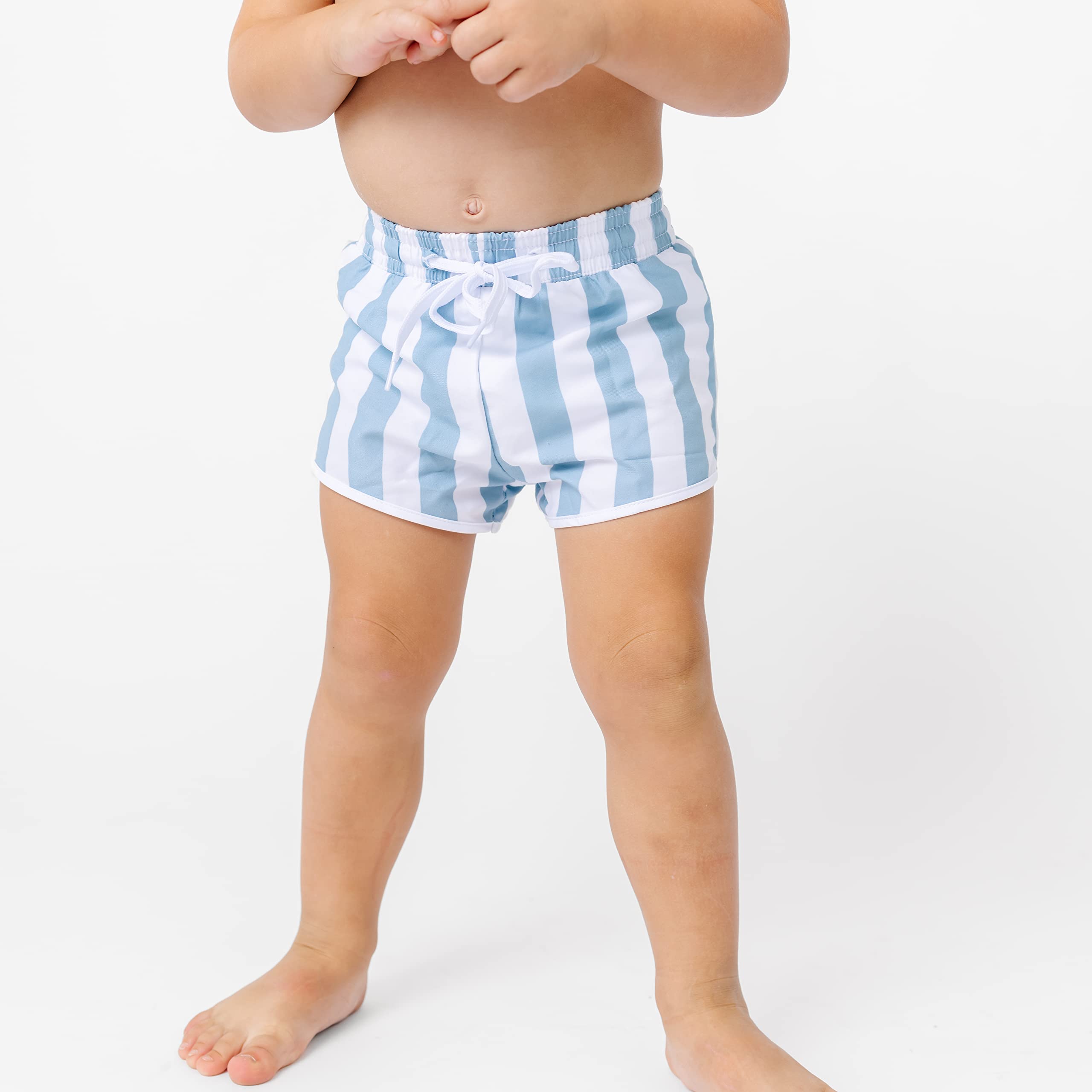 Sisterly Market Swim Shorts - Stripes (age, 3_years, 4_years, Light Blue Stripe)