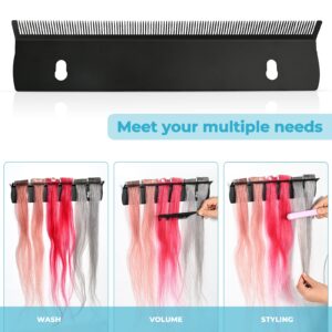 EHDIS Hair Extension Holder and Hanger – Professional Hair Styling Tool for Washing, Coloring and Blow-Drying of Weft, Clip-In, Tape-In Extensions- Black