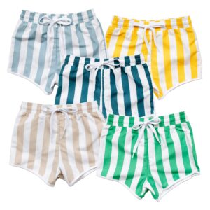 Sisterly Market Swim Shorts - Stripes (age, 3_years, 4_years, Light Blue Stripe)