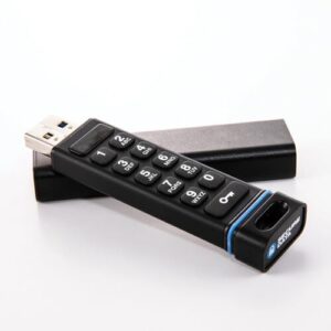 SecureData SecureUSB KP 16GB Hardware Encrypted USB 3.0 Flash Drive FIPS 140-2 Level 3 Unlock via Keypad TAA Compliant, CJIS, HIPAA, CMMC, GDPR Compliant, Works with Mac and Win Free AV