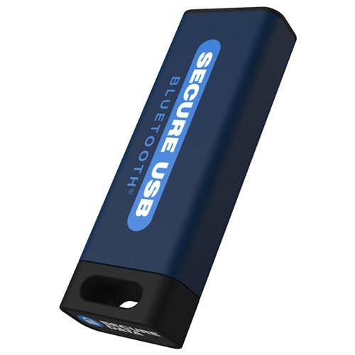 SecureData SecureUSB BT 32GB Hardware Encrypted USB 3.0 Flash Drive FIPS 140-2 Level 3 Unlock via Phone app TAA Compliant, CJIS, HIPAA, CMMC, GDPR Compliant, Works with Mac and Win Free AV