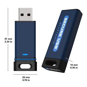 SecureData SecureUSB BT 32GB Hardware Encrypted USB 3.0 Flash Drive FIPS 140-2 Level 3 Unlock via Phone app TAA Compliant, CJIS, HIPAA, CMMC, GDPR Compliant, Works with Mac and Win Free AV