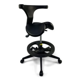 jmysd ergonomic saddle stool adjustable saddle chair dental stool saddle salon stool for hospital laboratory salon office,b