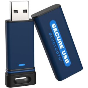 SecureData SecureUSB BT 128GB Hardware Encrypted USB 3.0 Flash Drive FIPS 140-2 Level 3 Unlock via Phone app TAA Compliant, CJIS, HIPAA, CMMC, GDPR Compliant, Works with Mac and Win Free AV