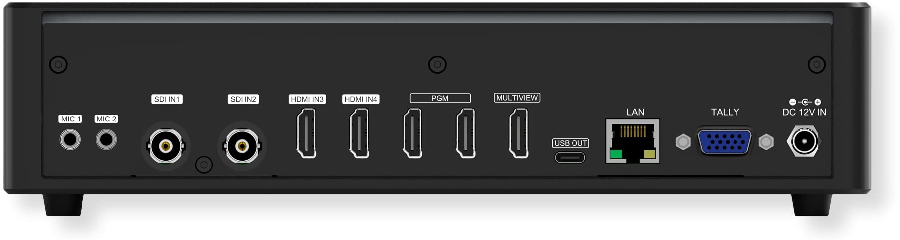 AVMATRIX PVS0403U Portable SDI/HDMI Video Switcher, 10.1-incch FHD IPS LCD Monitor, USB for Capturing and Streaming, T-bar/Auto/Cut Transitions, Scaled Output and Multiview, 2PIP/POP, Logo Overlay