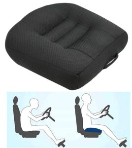 adult booster seat for car, portable booster seat for driver, passenger , 3d breathable mesh non-slip seat cushions with practical handle for the car, office, wheelchair (extra large) (black)