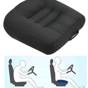 Adult Booster Seat for Car, Portable Booster Seat for Driver, Passenger , 3D Breathable Mesh Non-Slip Seat Cushions with Practical Handle for The Car, Office, Wheelchair (Extra Large) (Black)