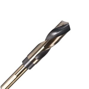 Reduced Shank Twist Drill Bits, 21 mm Cutting Diameter High Speed Steel, Gold and Black Coated Drilling Bits, 10mm Dia. 3-Flats Reduced Shank Twist Drill (21 mm)