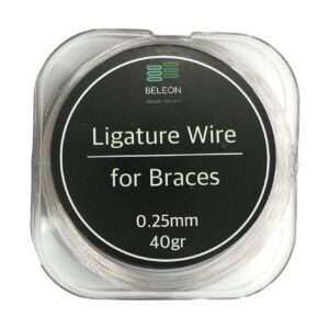 BELEON Braces Wire Orthodontic Dental Ligature Wire for Braces for Home Use Stainless Steel 40g 0.25mm