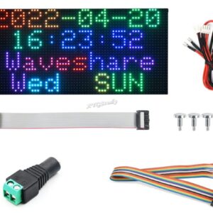 RGB Full-Color LED Matrix Panel Pitch 4mm Pixels 64×32 with 2048 Individual RGB LEDs Adjustable Brightness for use with Raspberry Pi etc @XYGStudy (RGB-Matrix-P4-64x32)