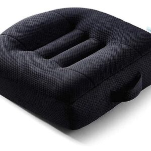 Adult Booster Seat for Car, Portable Booster Seat for Driver, Passenger , 3D Breathable Mesh Non-Slip Seat Cushions with Practical Handle for The Car, Office, Wheelchair (Extra Large) (Black)