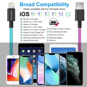 [Apple MFi Certified] iPhone Charger, BANVCO 3ft LED RGB Light Up Gradual USB to Lightning Fast Charging Cable High Speed Data Sync Cord for iPhone 14 13 12 11 Pro XS Max XR X 8 7 6 Plus SE More