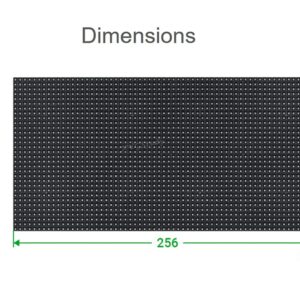 RGB Full-Color LED Matrix Panel Pitch 4mm Pixels 64×32 with 2048 Individual RGB LEDs Adjustable Brightness for use with Raspberry Pi etc @XYGStudy (RGB-Matrix-P4-64x32)