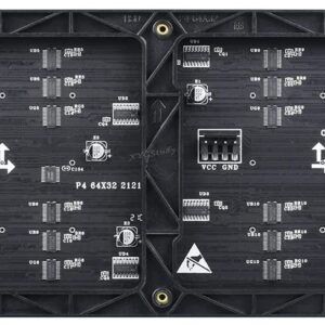 RGB Full-Color LED Matrix Panel Pitch 4mm Pixels 64×32 with 2048 Individual RGB LEDs Adjustable Brightness for use with Raspberry Pi etc @XYGStudy (RGB-Matrix-P4-64x32)