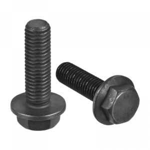 uxcell metric m12x40mm hex flange bolts, 6pcs 10.9 grade carbon steel hexagon head screws