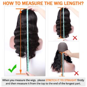 Body Wave Wigs with Bangs Human Hair Wigs for Black Women None Lace Front Wigs 150% Density Brazilian Virgin Hair Glueless Machine Made Wig Natural Color(20 Inch, Body Wave)