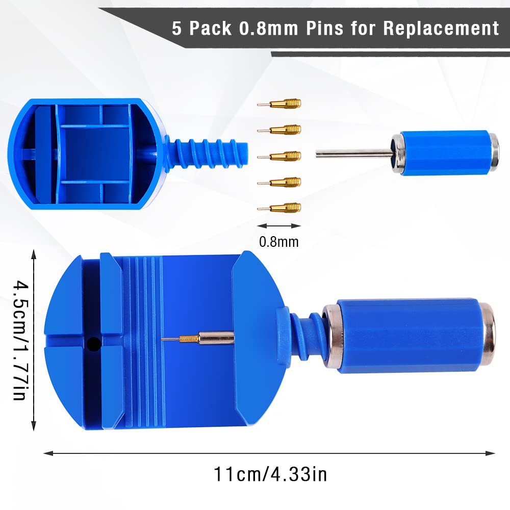 Watch Link Removal Tool Kit, BYNIIUR Watch Band Tool Strap Chain Pin Remover Repair Tool Kit for Watch Band Strap Adjustment, Watch Bracelet Sizing and Watch Repair