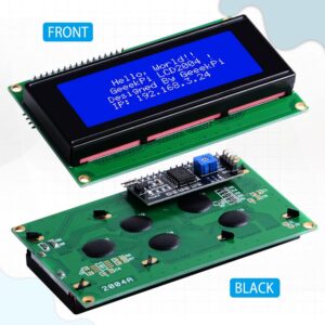 GeeekPi 4Pack IIC I2C TWI Serial LCD 2004 20x4 Display Module with I2C Interface Adapter Blue Backlight for Raspberry Pi Arduino STM32 DIY Maker Project Tinker Board Electrical IoT Internet of Things