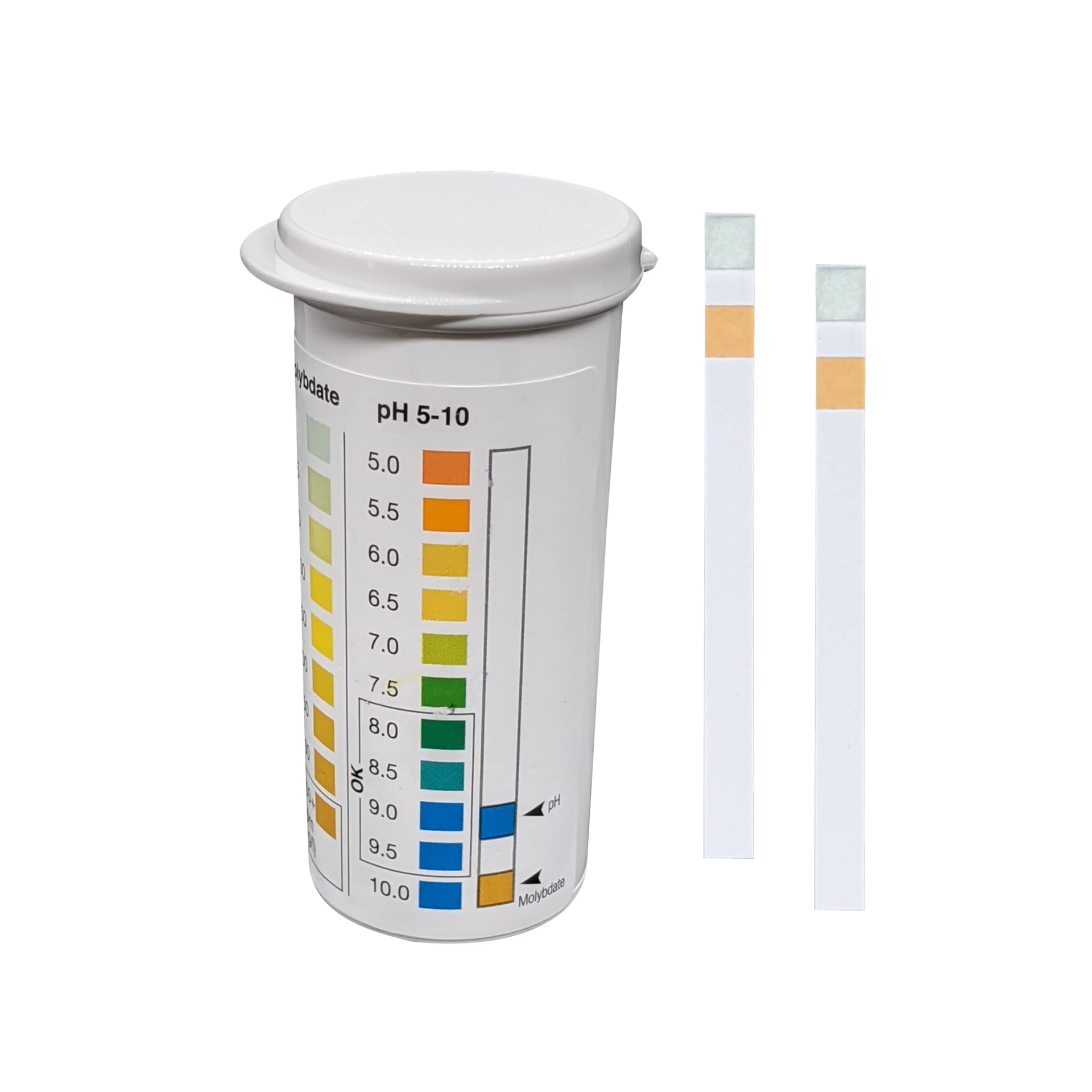 Molybdate Two Pad Test Strip 0-350+ ppm & pH 5-10 [Vial of 25 Strips]