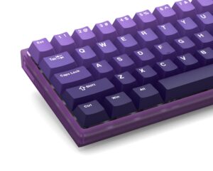 womier pbt keycaps,double shot keycaps 75 percent,cherry profile keyboard keycaps,gradient purple key cap for mechanical gaming keyboards（132key,only keycaps）