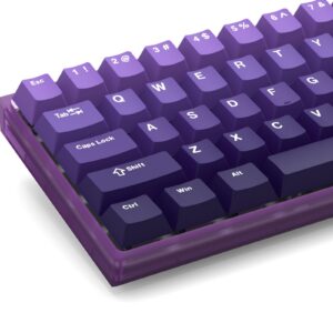 Womier PBT keycaps,Double Shot keycaps 75 Percent,Cherry Profile Keyboard keycaps,Gradient Purple Key Cap for Mechanical Gaming Keyboards（132key,only keycaps）