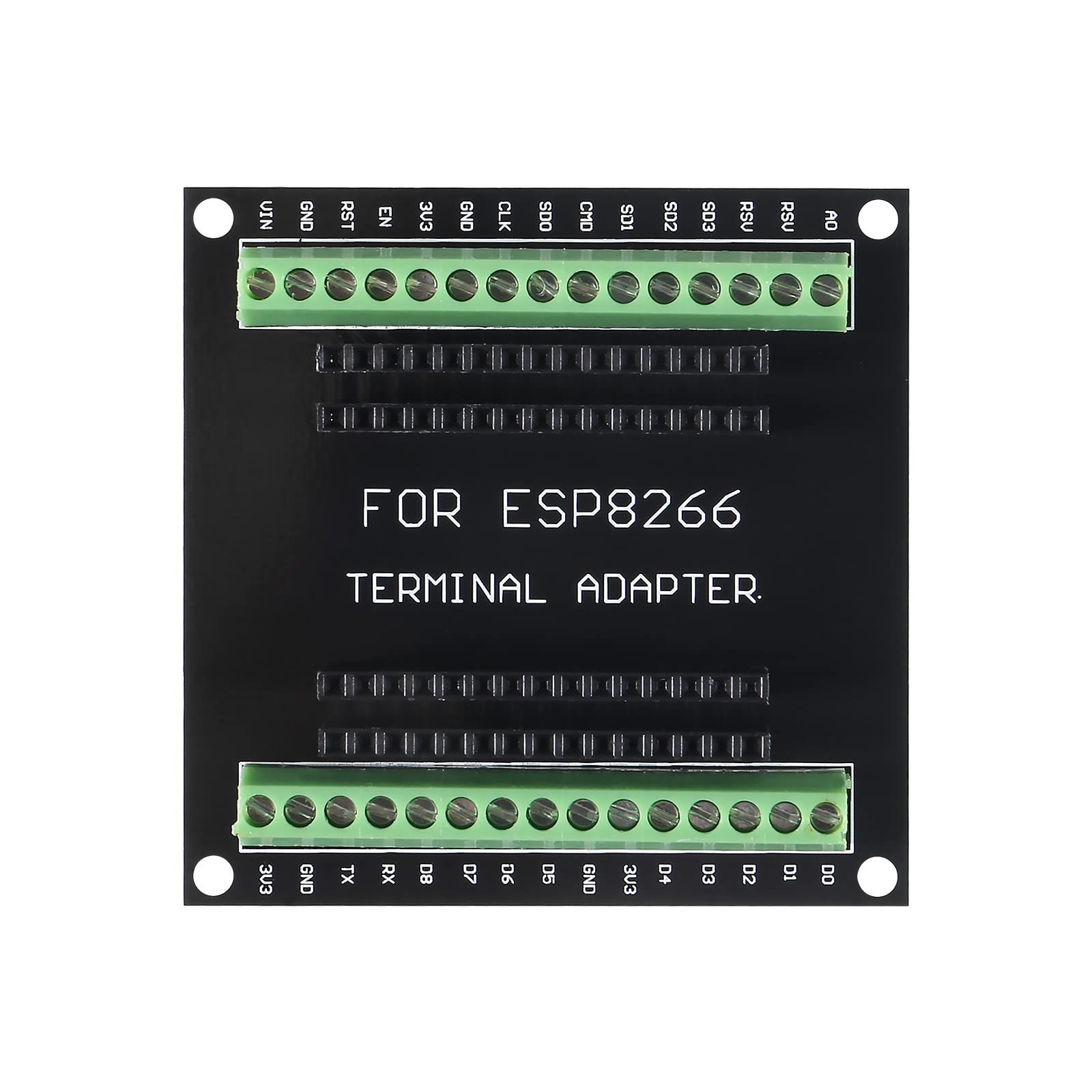 Diitao 4 Pack ESP8266 Development Board Breakout Board GPIO 1 into 2 for ESP8266 ESP-12E NodeMCU Breakout Board