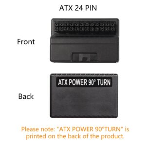 CERRXIAN 90 Degree ATX 24 Pin Adapter, Right Angle ATX 24pin Male to Female Power Adapter Board for Desktop Motherboard Power Supply