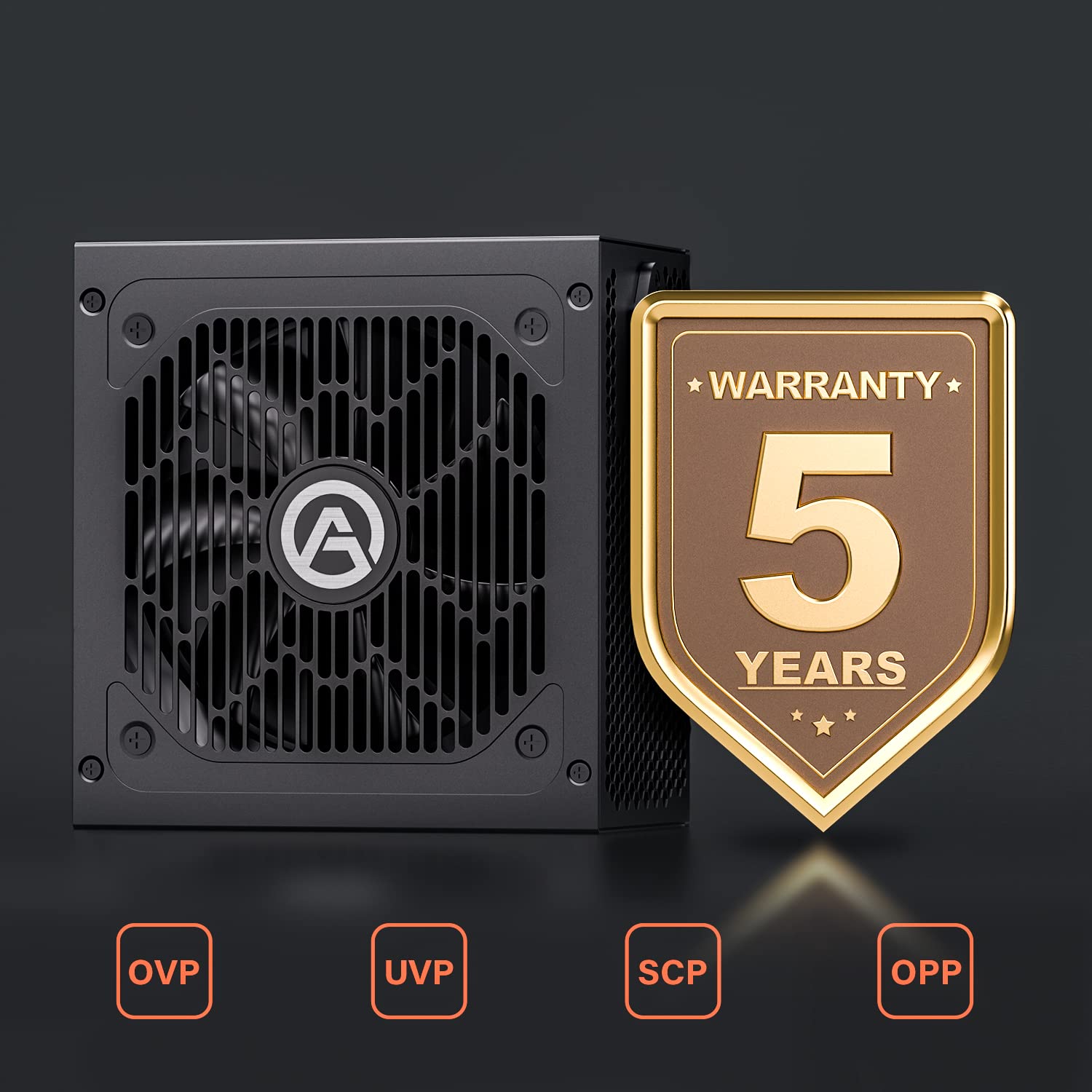 ARESGAME AGV Series 750W Power Supply, 80 Plus Bronze Certified, Semi Modular Power Supply, 5 Year Warranty