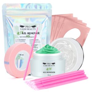 eyelash extension remover kit 10ml fragrance lash remover for lash extensions aloe scent eyelash remover with eye patch microswab brushes no irritation quick dissolves eyelash adhesive removal aloe