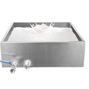 Marada Maple Syrup Evaporator Pan 304 Stainless Steel with One Valve Two Interfaces Kitchen Implements, Maple Syrup Boiling Pan Condensate Pan (24" L x 24" W x 10" H)