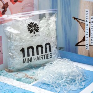 KANPRINCESS 1000PCS Hair Rubber Bands(clear)