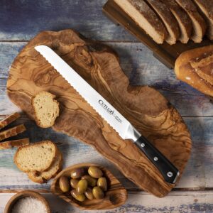 Cutluxe Bread Knife & Utility Knife Set– Forged High Carbon German Steel – Full Tang & Razor Sharp – Ergonomic Handle Design – Artisan Series