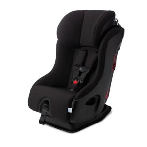 clek fllo convertible car seat - compact design for 3-across seating, extended rear-facing with anti-rebound bar and flame retardant-free (railroad)