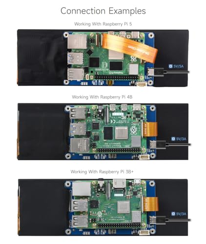 waveshare 7.9inch Capacitive Touch Display Compatible with Raspberry Pi 5/4B/3B+/3A+/CM3/3+/4 400×1280 Resolution IPS DSI Interface