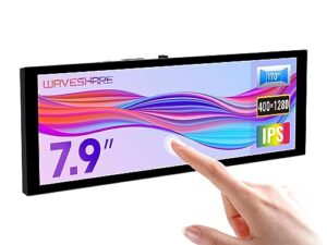 waveshare 7.9inch capacitive touch display compatible with raspberry pi 5/4b/3b+/3a+/cm3/3+/4 400×1280 resolution ips dsi interface